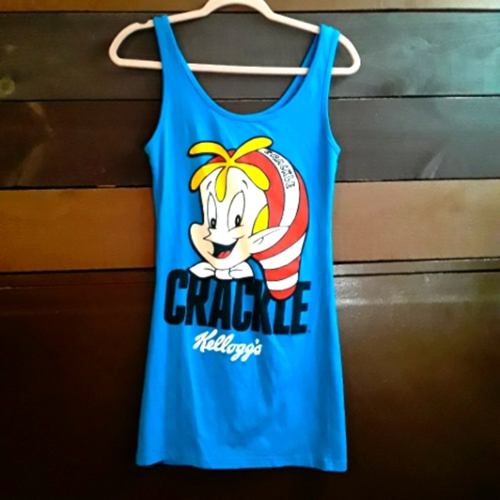NWOT Kellogg's crackle sleeveless nightgown Large